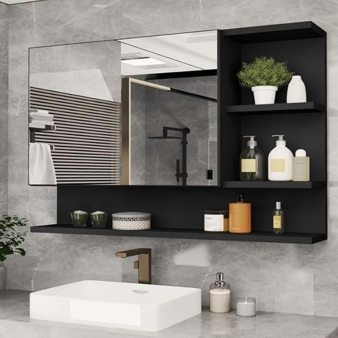 Armário Espelheira Para Banheiro 1 Porta Cleópatra