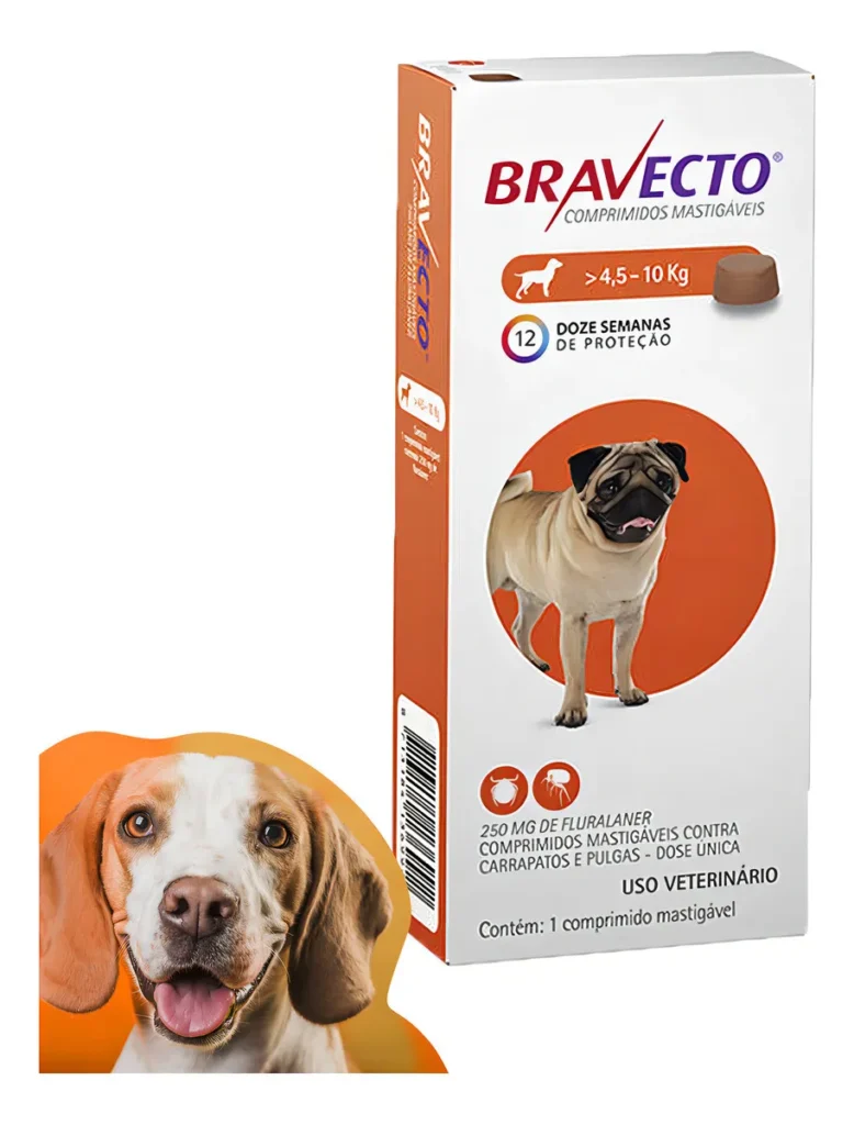 Bravecto® Cães 250mg Antipulgas e Carrapatos